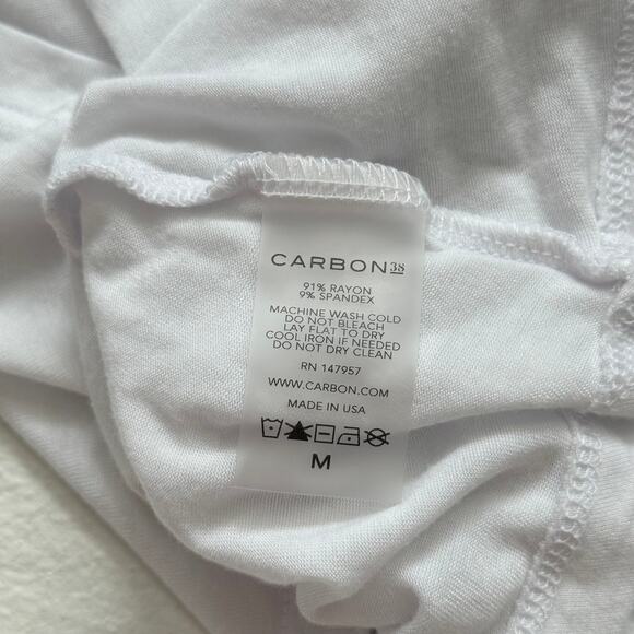 Carbon38 Crop Tank Top 2.0 White, Size Medium - Picture 4 of 5